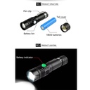 T6 strong light flashlight telescopic zoom USB charging mini flashlight