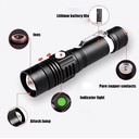 T6 strong light flashlight telescopic zoom USB charging mini flashlight