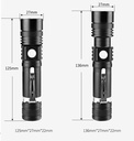T6 strong light flashlight telescopic zoom USB charging mini flashlight