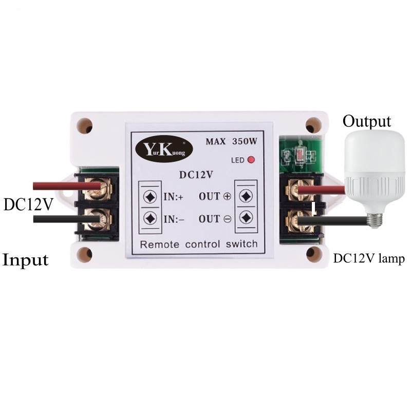 RF 433Mhz 12V DC 40A 350W High Power Remote Control Switch Water Pump Motor  Wireless Switch
