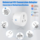 16A Tuya Smart life wifi metering universal socket smart plug mobile phone remote voice control