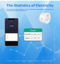 16A Tuya Smart life wifi metering universal socket smart plug mobile phone remote voice control