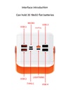 DIY 35 Slot Large Capacity 18650 Power Bank 22.5W Battery Power Case with LED Flashlight Function No Batteries (ESS Gadgets)