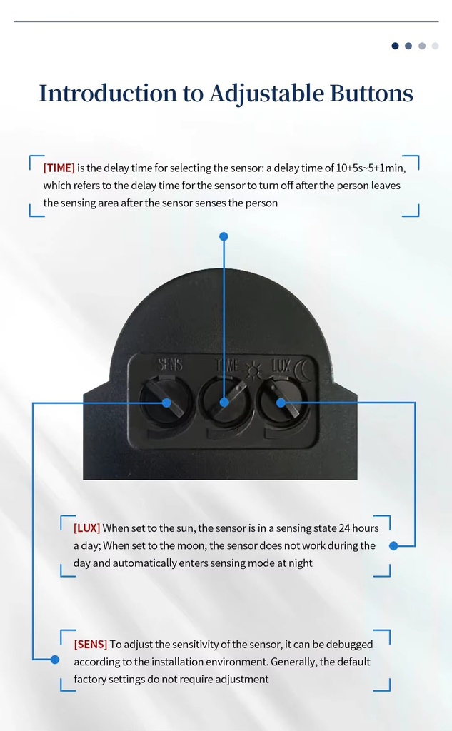 220V Infrared human body sensor with base, induction switch, wall sensor, waterproof and dustproof infrared sensor