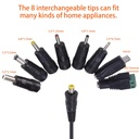 30W Universal Power Adapter 3V 4.5V 5V 6V 7.5V 9V 12V AC DC Charger Converter + 5V 2.1A USB Port With 8Pcs jack