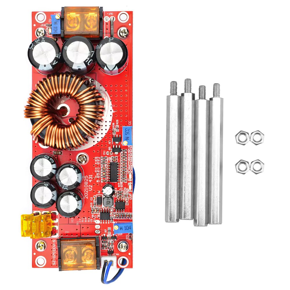 1800W 40A DC-DC Boost Converter Step Up Power Supply Module 10-60V To 12-90V Adjustable Voltage Charger
