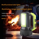 P50 strong light searchlight Type-C charging outdoor high-power detachable 4*18650 battery LED portable lamp