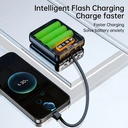 DIY Kit 3Pcs 18650 Battery Box With 4-Wire Interfaces LED Digital Display Portable Battery Charge Storage Case