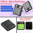 DIY 3 Slots 18650 Power Bank Housing DC 5V/2A Battery Storage Boxes USB MICRO TYPE-C Digital Battery Cases Holder
