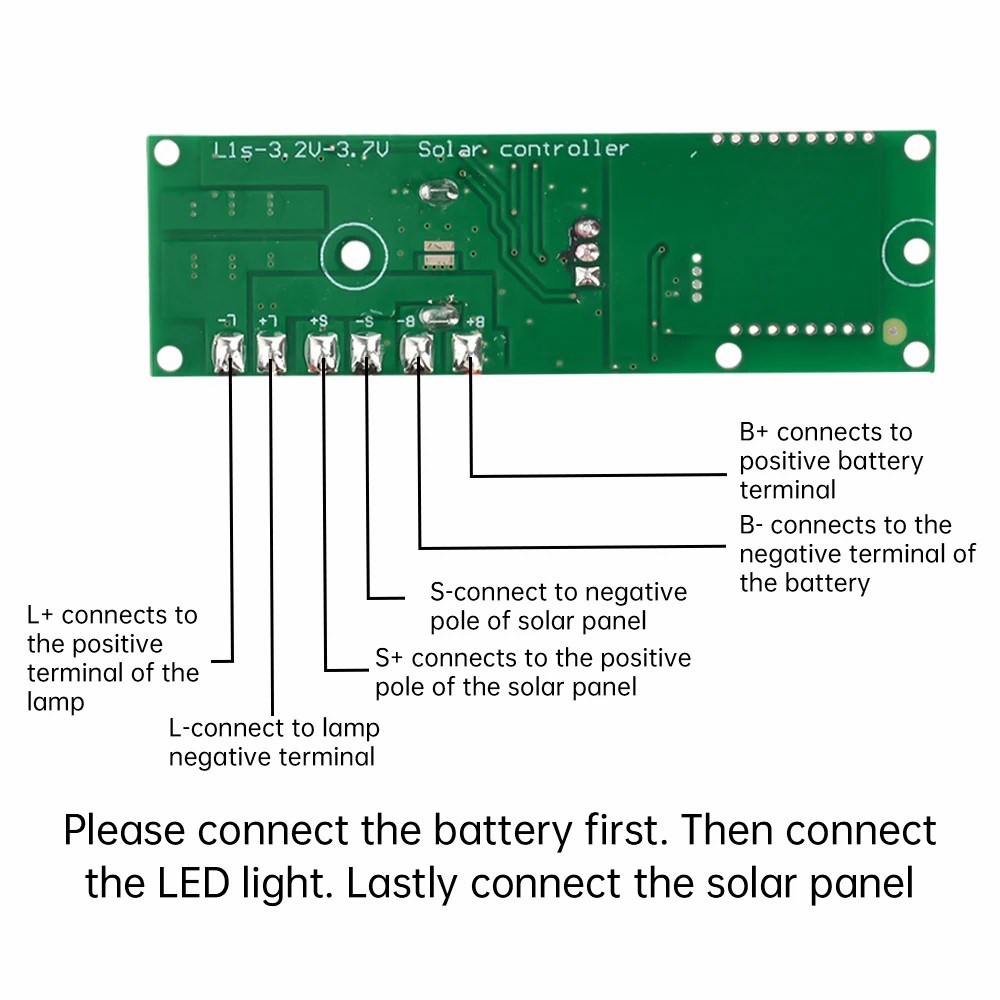 3.2V3.7V Solar Street Lamp Controller Circuit Board of PIR Human Body Induction Solar Lamp with Remote Control Function