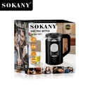 SOKANY 2.3L 2000W High-power Electric Kettle Household Food-grade Stainless Steel Double-layer Thermal Insulation Electric Kettle
