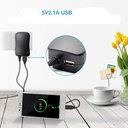 30W Universal Power Adapter 3V 4.5V 5V 6V 7.5V 9V 12V AC DC Charger Converter + 5V 2.1A USB Port With 8Pcs jack