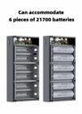 Q6 PD 100W Fast Charging Power Bank CASE shell 20V 5A DIY 6 PCS 21700 battery Detachable laptop charge External power supply