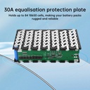 48V 12AH Battery Storage Box 6X14 18650 Holder 13S 30A BMS with Welding Nickel DIY Lithium Battery Battery Storage Box (Battery not include)