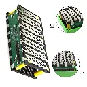 48V 12AH Battery Storage Box 6X14 18650 Holder 13S 30A BMS with Welding Nickel DIY Lithium Battery Battery Storage Box (Battery not include)