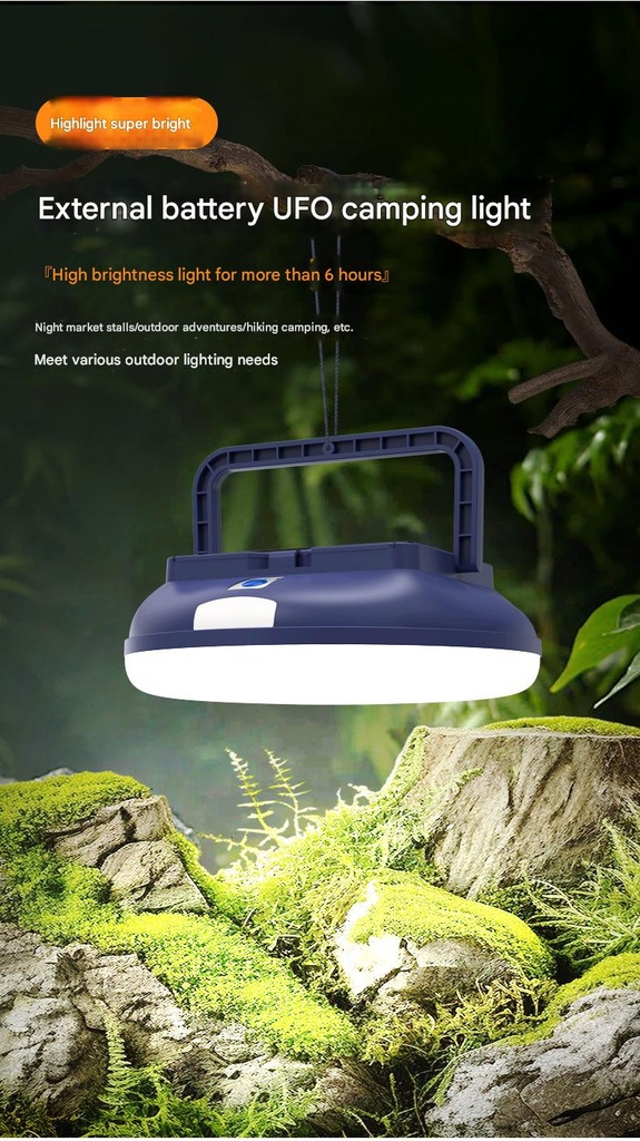 Portable LED Light Rechargeable 5X18650 Battery Outdoor Emergency Lighting Night Lamps With Power Bank Function (ESS)
