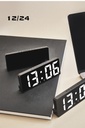Multifunctional LED dual alarm clock with temperature and date display