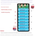 Welding-free 8-section 18650 mobile power fast charging kit Digital display screen power bank shell battery box assembly kit