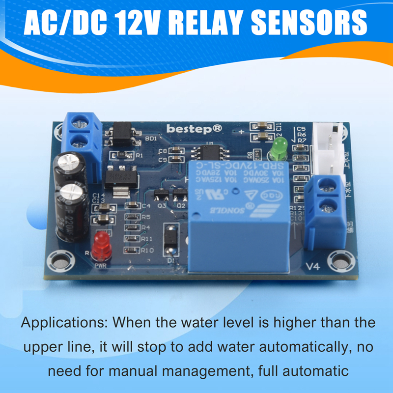 XH-M203 Full Automatic Water Level Controller Pump Switch Module AC/DC 12V Relay