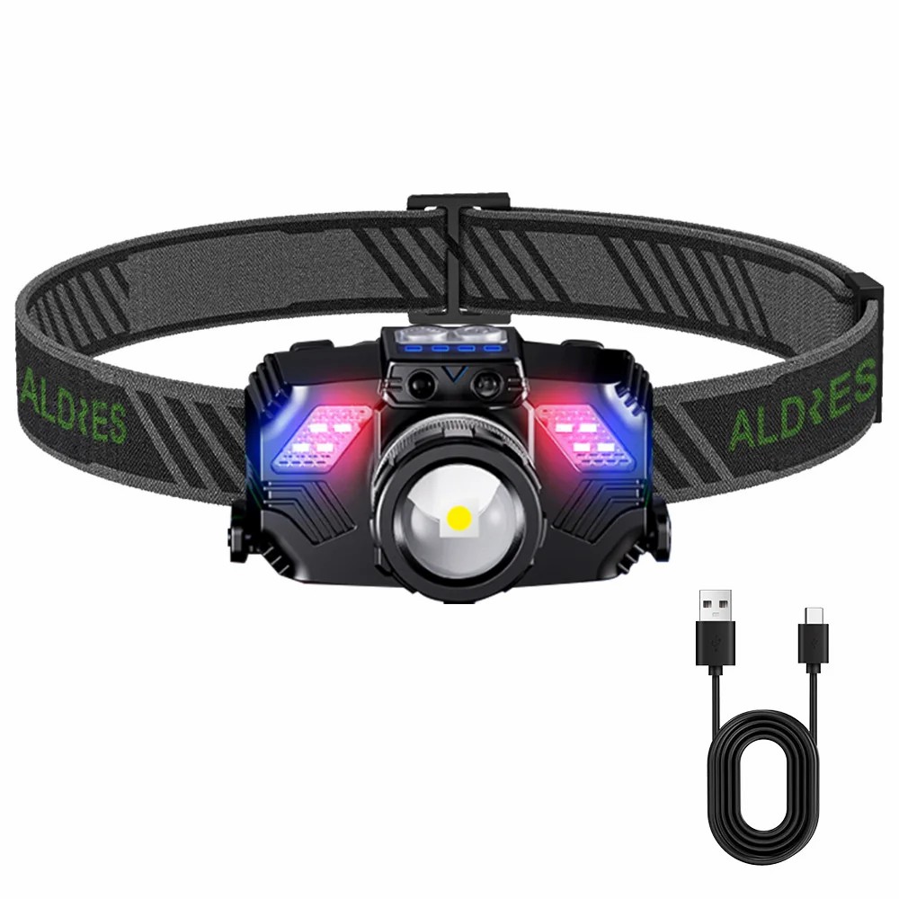 Rechargeable LED Headlight with Motion Sensor 3 Modes Work Light