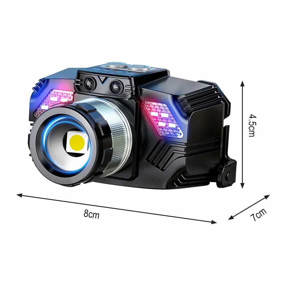 Rechargeable LED Headlight with Motion Sensor 3 Modes Work Light