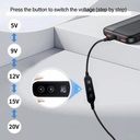 Adjustable Voltages USB C To DC5525 Charging Cable PD65W 34 Conversion Heads