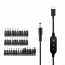 Adjustable Voltages USB C To DC5525 Charging Cable PD65W 34 Conversion Heads