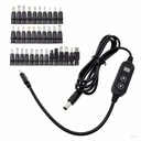 Adjustable Voltages USB C To DC5525 Charging Cable PD65W 34 Conversion Heads