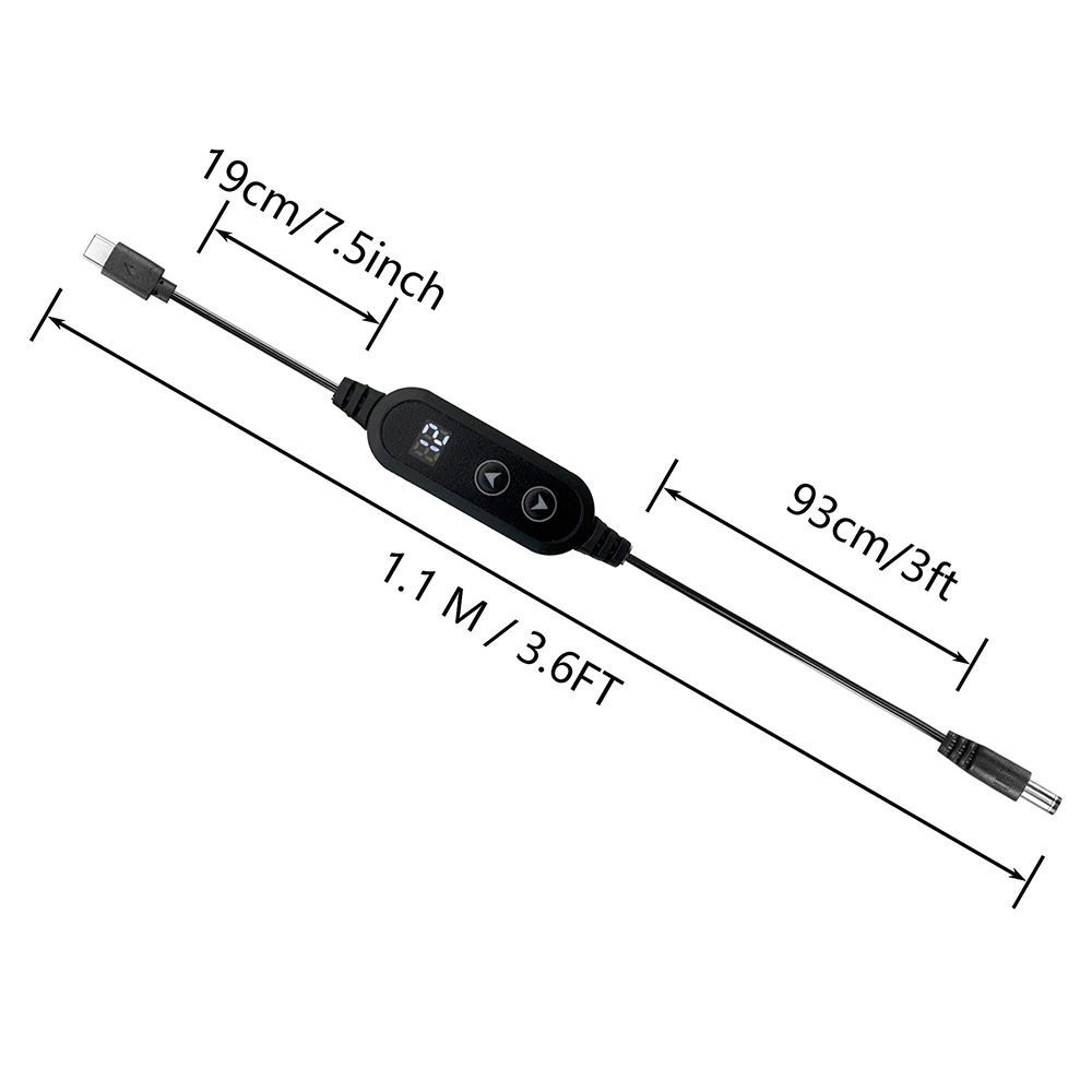 Adjustable Voltages USB C To DC5525 Charging Cable PD65W 34 Conversion Heads
