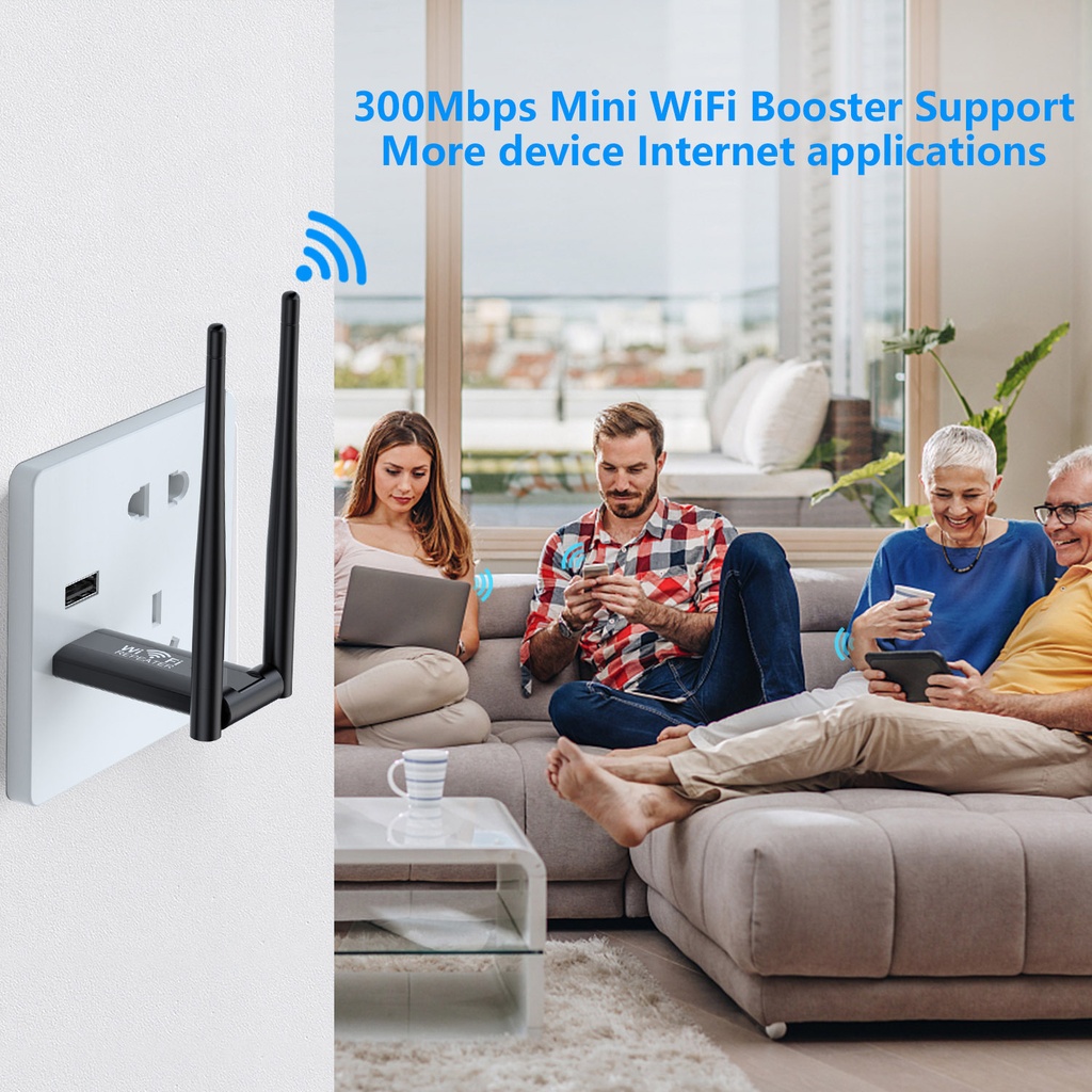 300Mbps 2.4G USB Wireless WiFi Repeater Extender Router WiFi Signal Amplifier Booster
