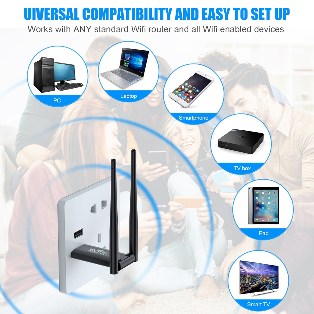 300Mbps 2.4G USB Wireless WiFi Repeater Extender Router WiFi Signal Amplifier Booster