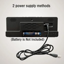 Multifunctional LED dual alarm clock with temperature and date display