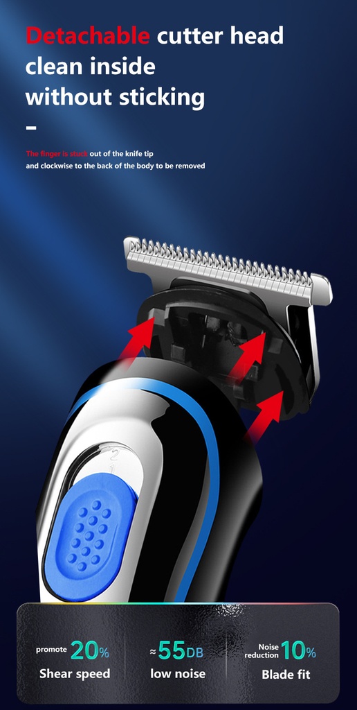 HIR0001159HUSB Charging Battery detachable Mini Low Noise Electric Hair Clipper