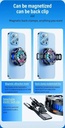 X106 Magnetic & Back Clip Phone Cooling Fan Radiator with Digital Display 3 Speeds Adjustable RGB Phone Cooler