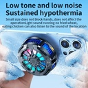 X106 Magnetic & Back Clip Phone Cooling Fan Radiator with Digital Display 3 Speeds Adjustable RGB Phone Cooler