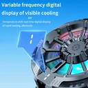 X106 Magnetic & Back Clip Phone Cooling Fan Radiator with Digital Display 3 Speeds Adjustable RGB Phone Cooler
