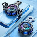X106 Magnetic & Back Clip Phone Cooling Fan Radiator with Digital Display 3 Speeds Adjustable RGB Phone Cooler