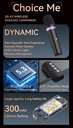 DS-K2 Karaoke Companion Bluetooth Wireless Moving-Coil Microphone With RGB Light KTV DSP Mixer System