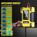 FOXSUR 7-STAGE Smart Car Battery Charger 12V 12A 24V 6A Automotive Motorcycle Boat LiFePO4 AGM GEL Lithium Lead Acid Fast Repair Desulfator