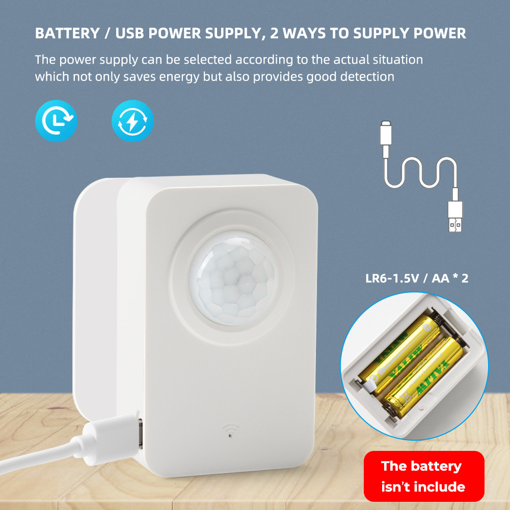 Tuya WiFi PIR Motion Sensor Human Body Movement Infrared Sensor Wireless Smart Life APP Home Security Alarm System
