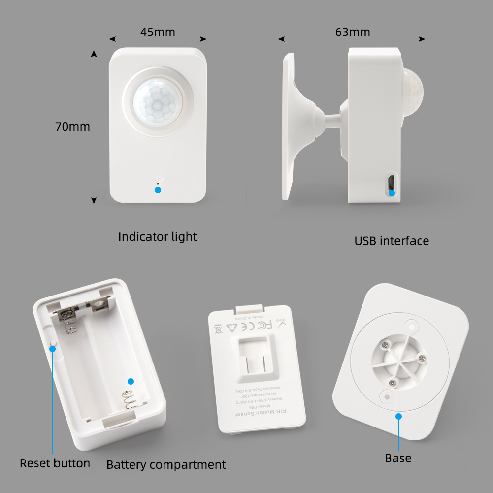 Tuya WiFi PIR Motion Sensor Human Body Movement Infrared Sensor Wireless Smart Life APP Home Security Alarm System