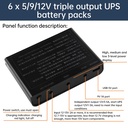 5V 9V 12V 60W Output 6x 18650 Battery UPS Uninterrupted Power Supply DIY Power Bank Box