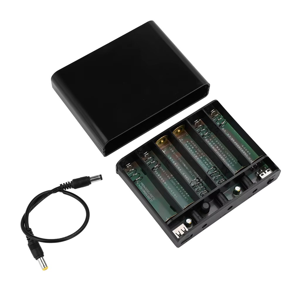 5V 9V 12V 60W Output 6x 18650 Battery UPS Uninterrupted Power Supply DIY Power Bank Box