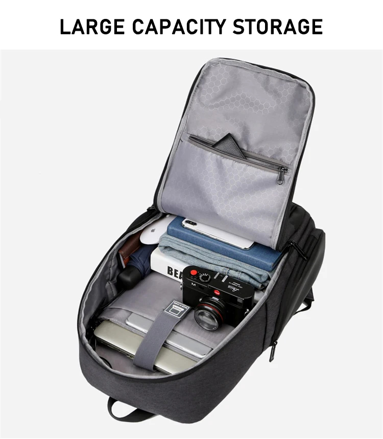 Men's Waterproof Backpack USB Charging Back Bag Men's Stylish Backpack 15.6" Notebook Backpack