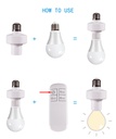 E27 Wireless Remote Control Light Lamp Screw Base ON/Off Switch Socket Holder 15M Range RC Smart Device 220V