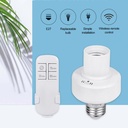 E27 Wireless Remote Control Light Lamp Screw Base ON/Off Switch Socket Holder 15M Range RC Smart Device 220V