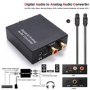 DAC Digital to Analog Audio Converter SPDIF Optical Toslink Coaxial to L/R RCA and 3.5mm Jack Headphone Amplifier Output