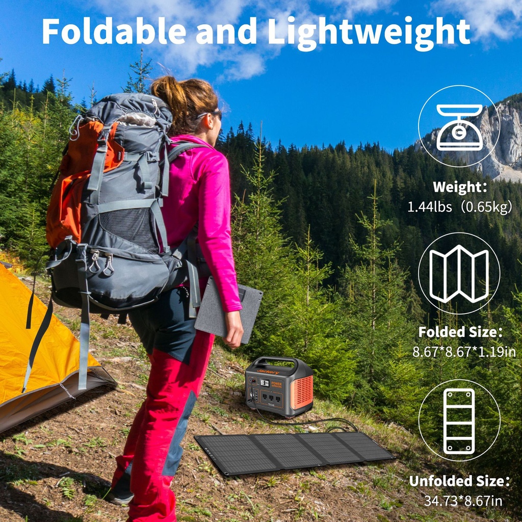 30W Outdoor Folding Solar Panel with USB-C and DC Outputs Photovoltaic Portable Monocrystalline Silicon Panel