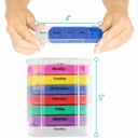 7 days a week / 28 grids a week portable drawer moisture-proof plastic medicine box
