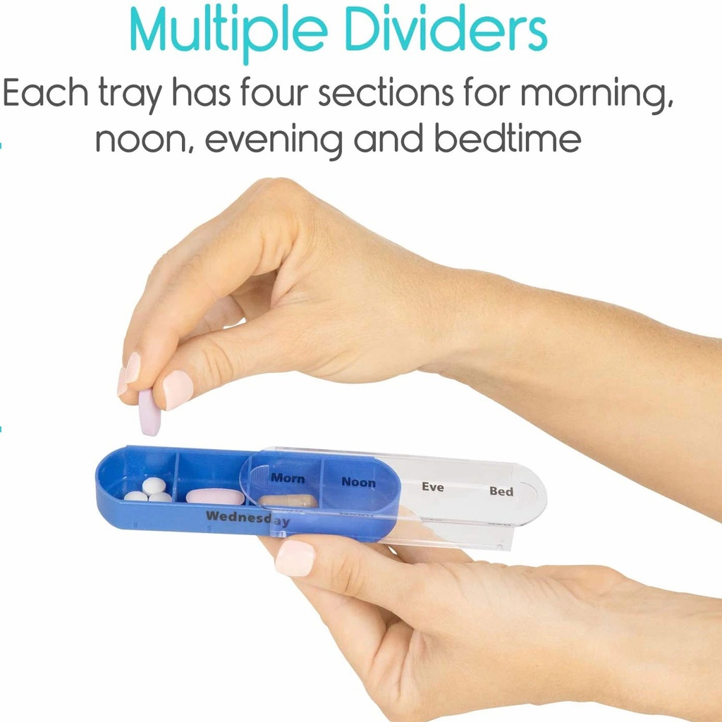 7 days a week / 28 grids a week portable drawer moisture-proof plastic medicine box